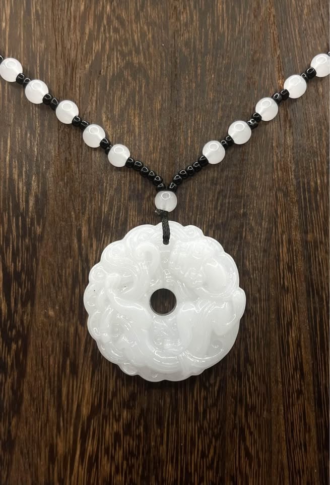 White Safety Charm Necklace – photo 1