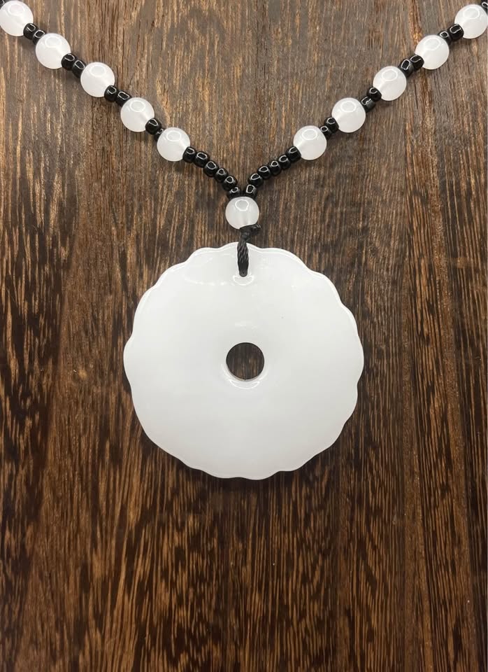 White Safety Charm Necklace – photo 2