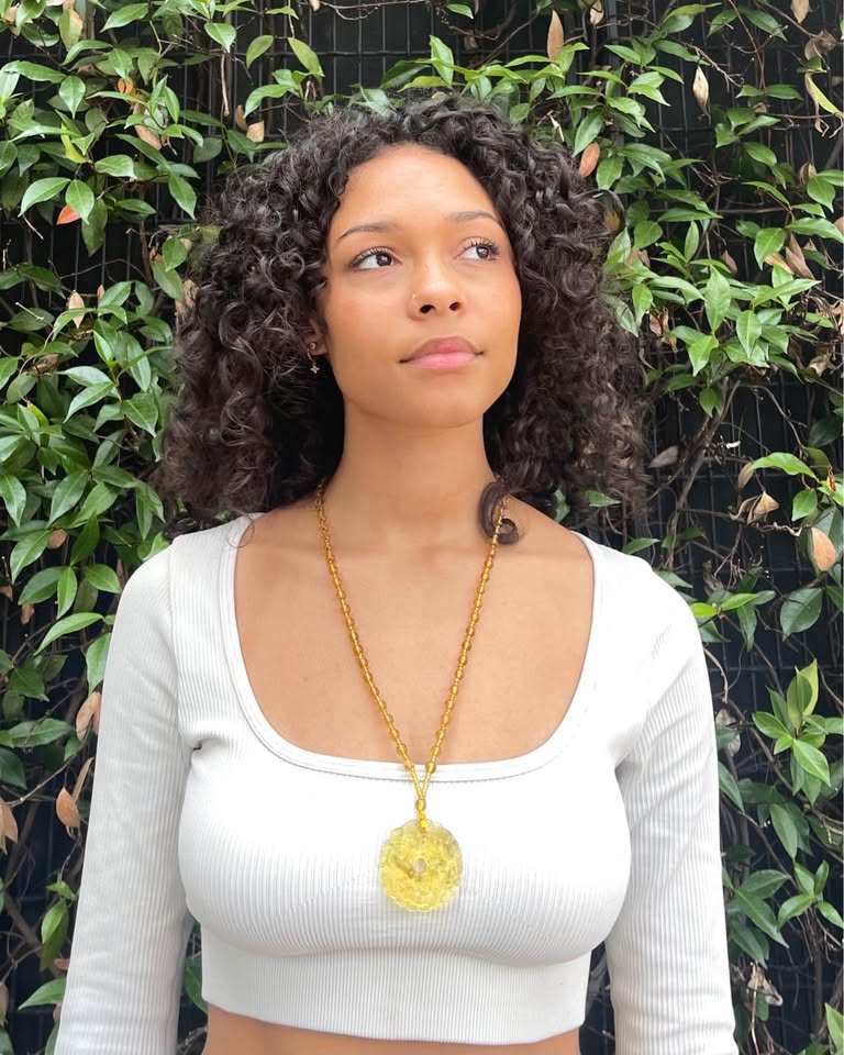 Yellow Safety Charm Necklace – photo 1