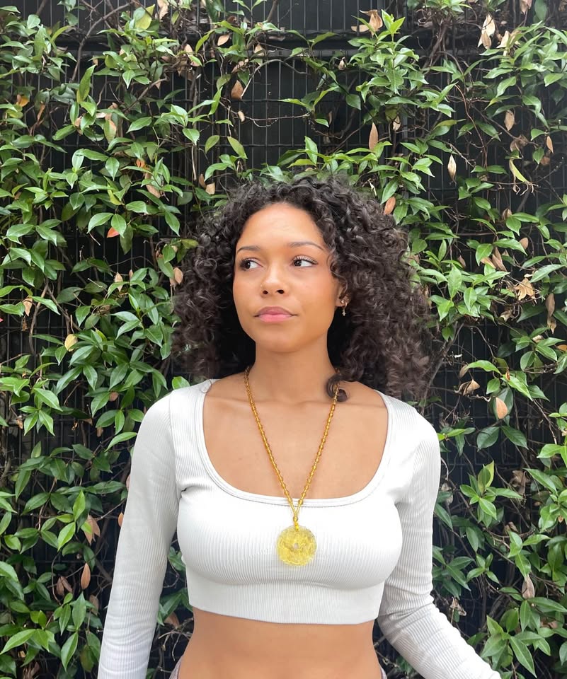 Yellow Safety Charm Necklace – photo 3