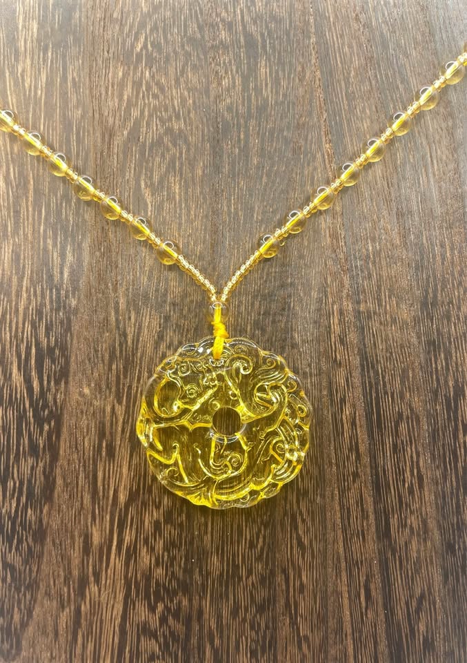 Yellow Safety Charm Necklace – photo 2