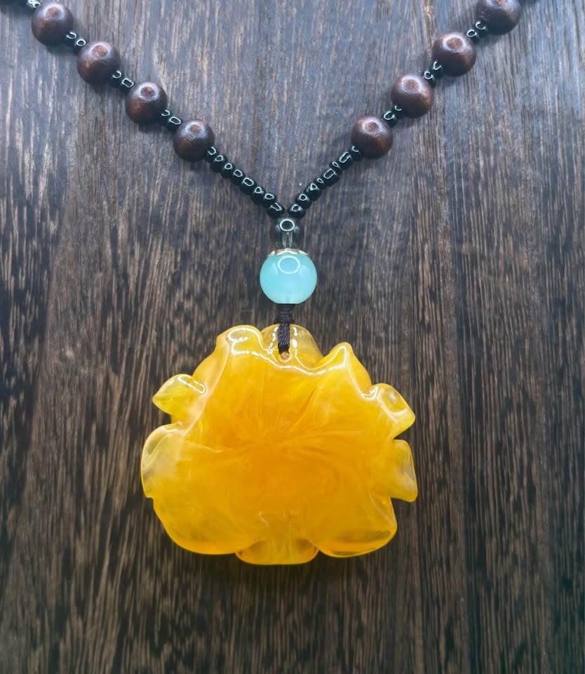 Orange Bloom Pendant Necklace – photo 2