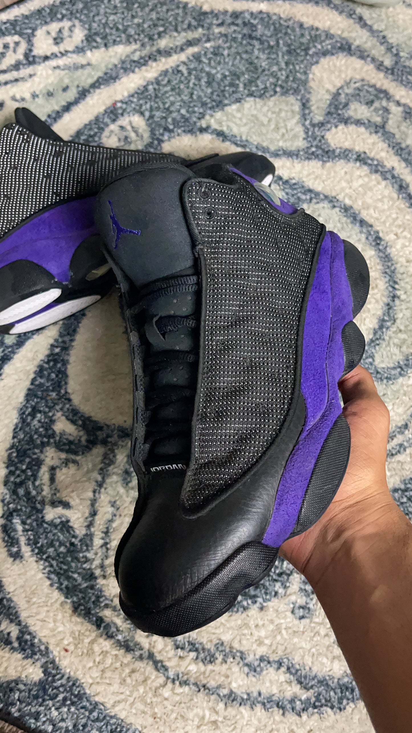 jordan 13 court purple size 9